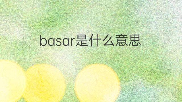 basar是什么意思 basar的中文翻译、读音、例句