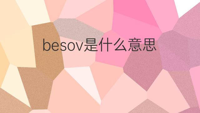 besov是什么意思 besov的中文翻译、读音、例句