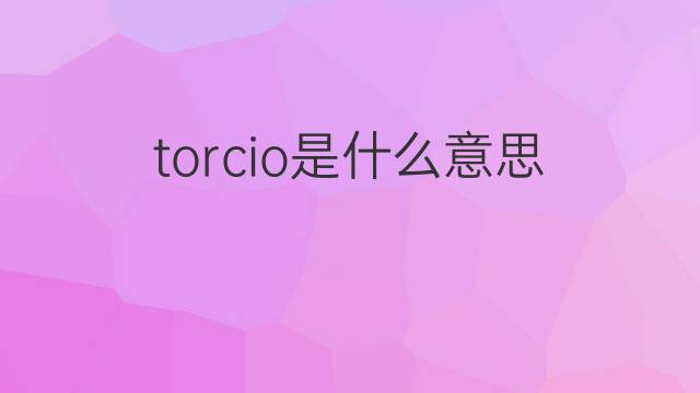 torcio是什么意思 torcio的中文翻译、读音、例句