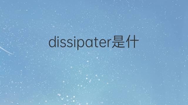 dissipater是什么意思 dissipater的中文翻译、读音、例句