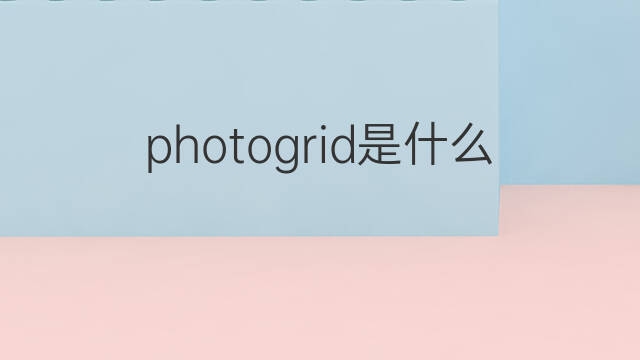 photogrid是什么意思 photogrid的中文翻译、读音、例句