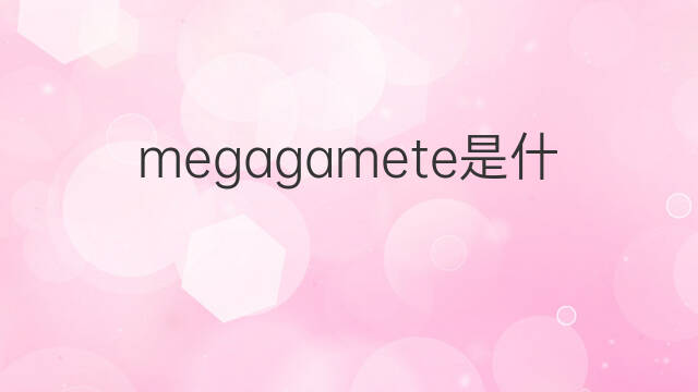 megagamete是什么意思 megagamete的中文翻译、读音、例句