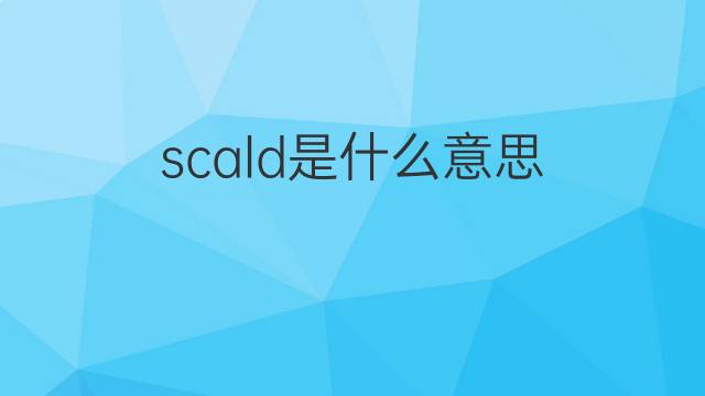 scald是什么意思 scald的中文翻译、读音、例句