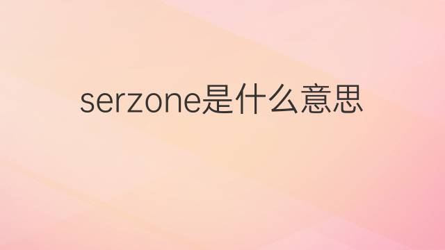 serzone是什么意思 serzone的中文翻译、读音、例句