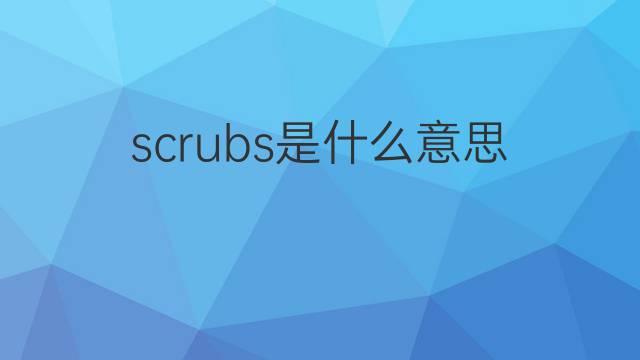 scrubs是什么意思 scrubs的中文翻译、读音、例句