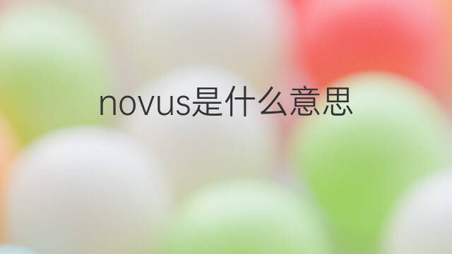 novus是什么意思 英文名novus的翻译、发音、来源