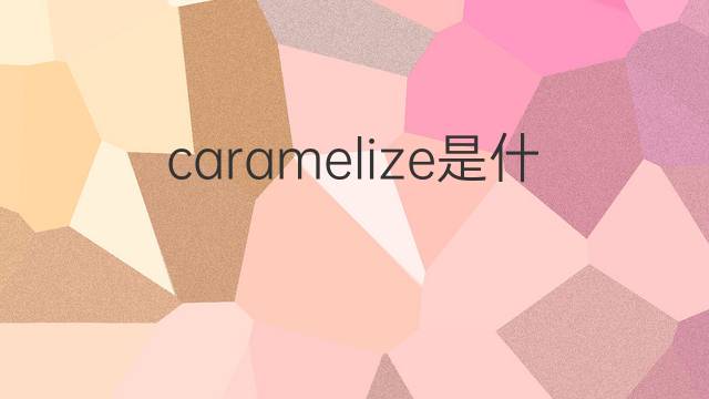 caramelize是什么意思 caramelize的中文翻译、读音、例句