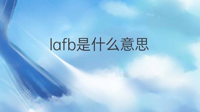 lafb是什么意思 lafb的中文翻译、读音、例句