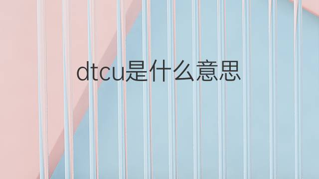 dtcu是什么意思 dtcu的中文翻译、读音、例句