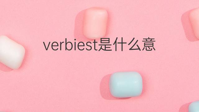 verbiest是什么意思 verbiest的中文翻译、读音、例句