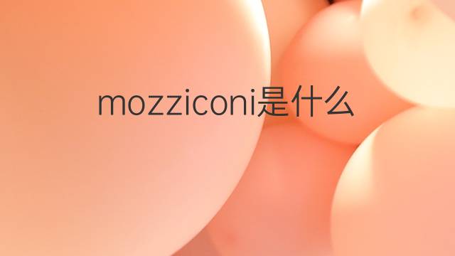 mozziconi是什么意思 mozziconi的中文翻译、读音、例句
