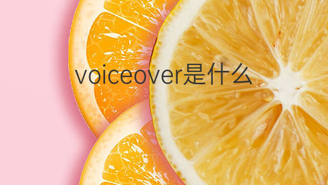 voiceover是什么意思 voiceover的中文翻译、读音、例句