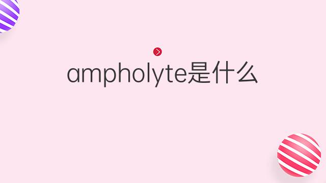 ampholyte是什么意思 ampholyte的中文翻译、读音、例句