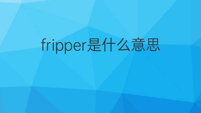 fripper是什么意思 fripper的中文翻译、读音、例句