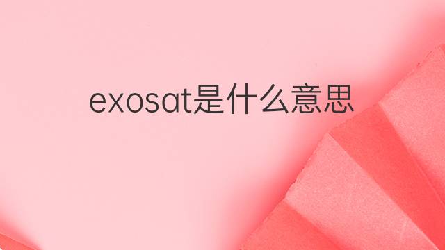 exosat是什么意思 exosat的中文翻译、读音、例句