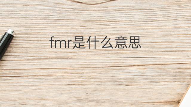 fmr是什么意思 fmr的中文翻译、读音、例句