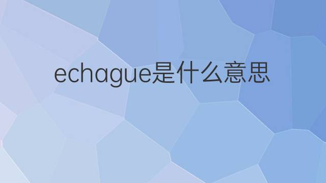 echague是什么意思 echague的中文翻译、读音、例句