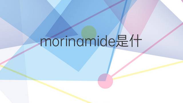 morinamide是什么意思 morinamide的中文翻译、读音、例句