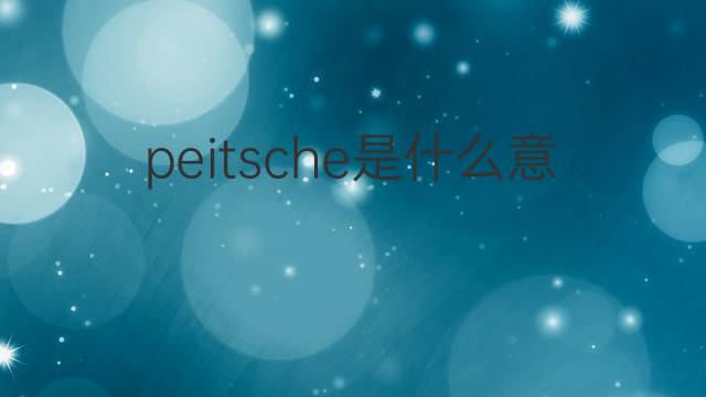 peitsche是什么意思 peitsche的中文翻译、读音、例句