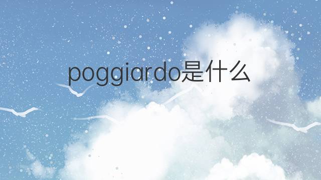poggiardo是什么意思 poggiardo的中文翻译、读音、例句
