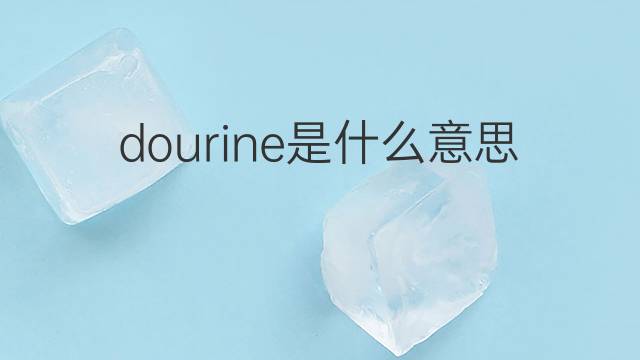 dourine是什么意思 dourine的中文翻译、读音、例句