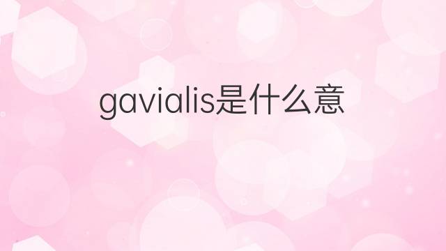 gavialis是什么意思 gavialis的中文翻译、读音、例句