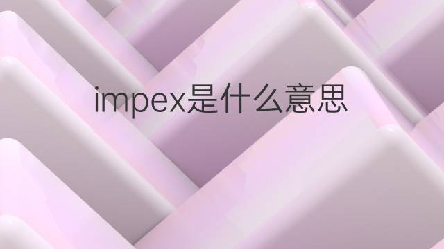 impex是什么意思 impex的中文翻译、读音、例句