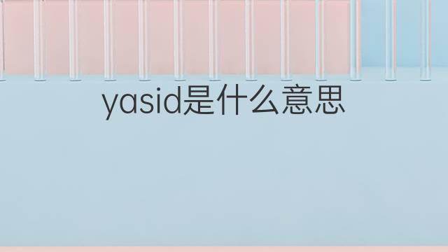 yasid是什么意思 yasid的中文翻译、读音、例句