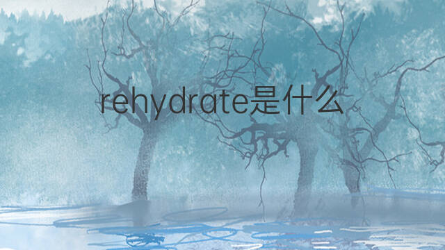 rehydrate是什么意思 rehydrate的中文翻译、读音、例句