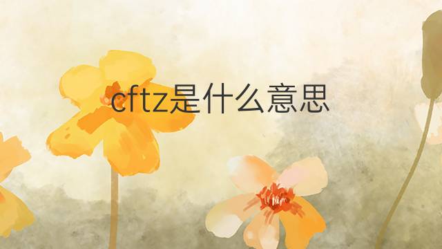 cftz是什么意思 cftz的中文翻译、读音、例句
