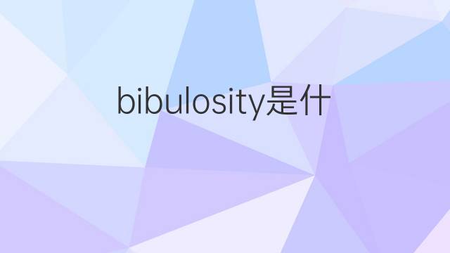 bibulosity是什么意思 bibulosity的中文翻译、读音、例句