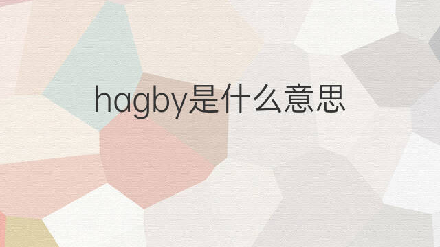 hagby是什么意思 hagby的中文翻译、读音、例句