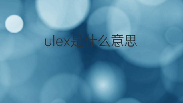 ulex是什么意思 ulex的中文翻译、读音、例句