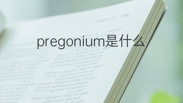 pregonium是什么意思 pregonium的中文翻译、读音、例句
