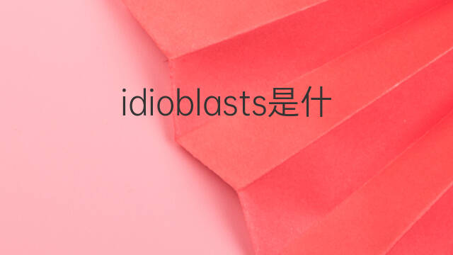 idioblasts是什么意思 idioblasts的中文翻译、读音、例句