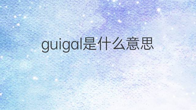 guigal是什么意思 guigal的中文翻译、读音、例句