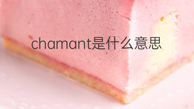 chamant是什么意思 chamant的中文翻译、读音、例句