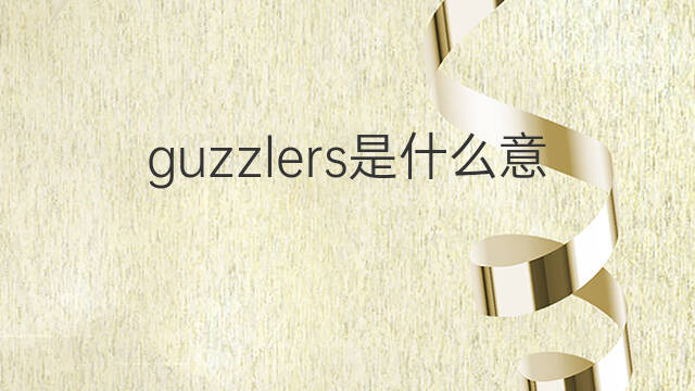 guzzlers是什么意思 guzzlers的中文翻译、读音、例句