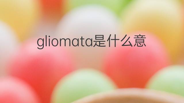 gliomata是什么意思 gliomata的中文翻译、读音、例句