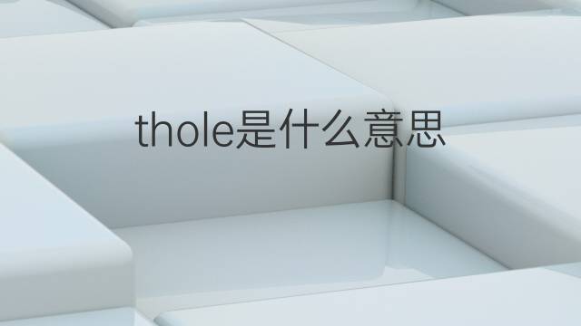 thole是什么意思 thole的中文翻译、读音、例句