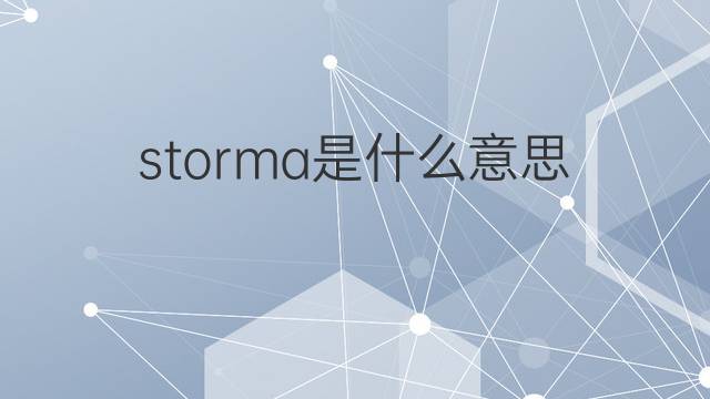 storma是什么意思 storma的中文翻译、读音、例句