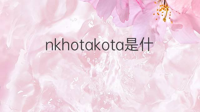 nkhotakota是什么意思 nkhotakota的中文翻译、读音、例句