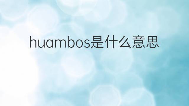 huambos是什么意思 huambos的中文翻译、读音、例句