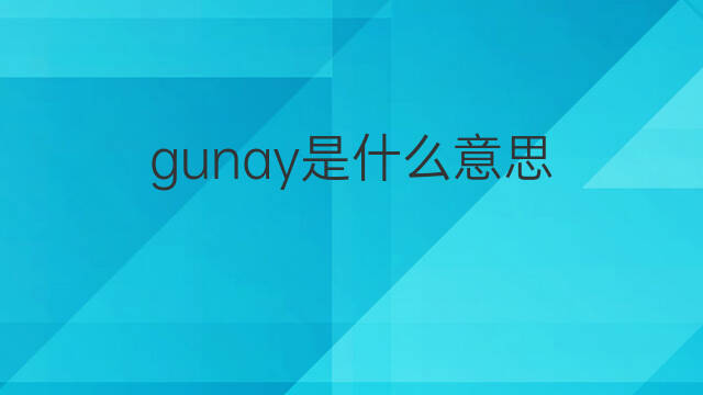gunay是什么意思 gunay的中文翻译、读音、例句