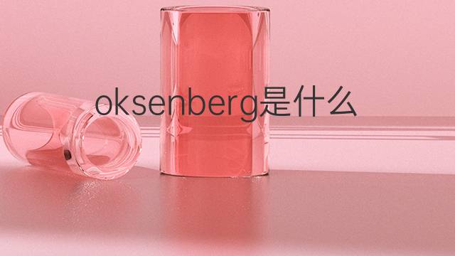 oksenberg是什么意思 oksenberg的中文翻译、读音、例句