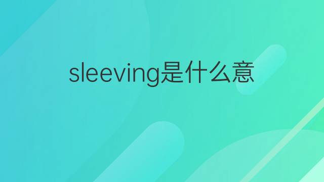 sleeving是什么意思 sleeving的中文翻译、读音、例句