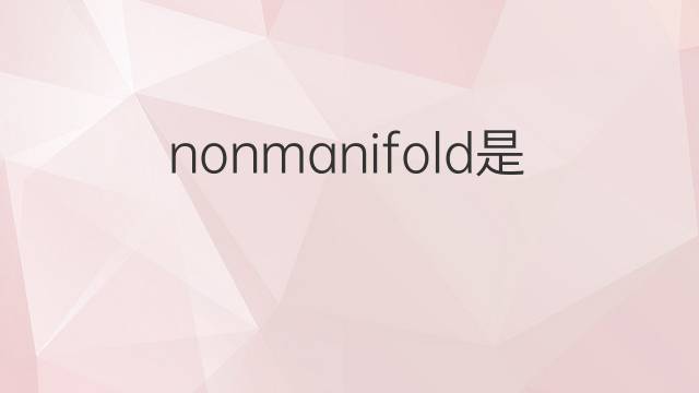 nonmanifold是什么意思 nonmanifold的中文翻译、读音、例句