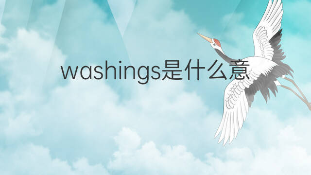 washings是什么意思 washings的中文翻译、读音、例句