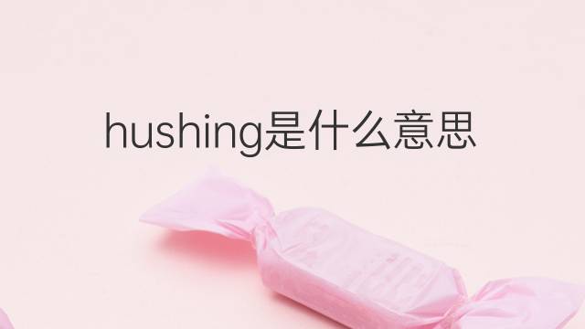 hushing是什么意思 hushing的中文翻译、读音、例句