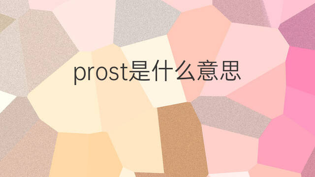 prost是什么意思 prost的中文翻译、读音、例句